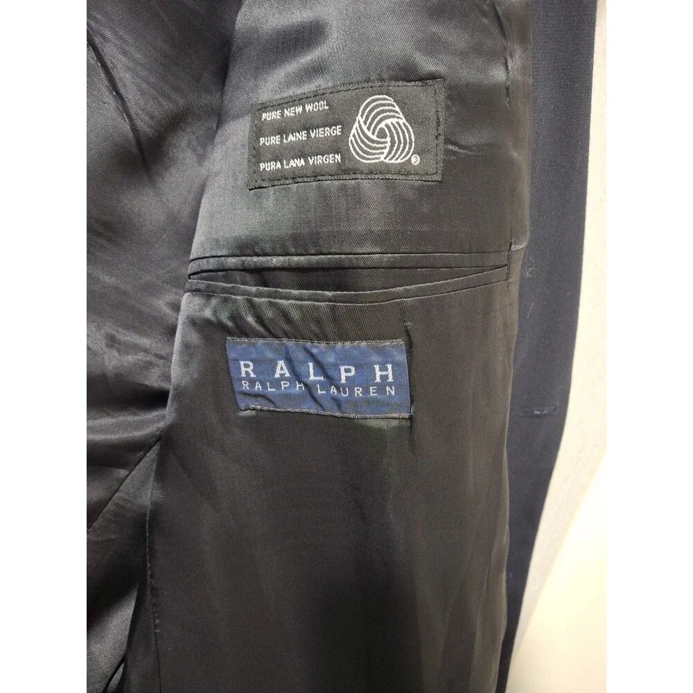 Vintage Ralph Lauren Blazer 46R 100% Laine Wool  Size 46R Navy Union Made 90S